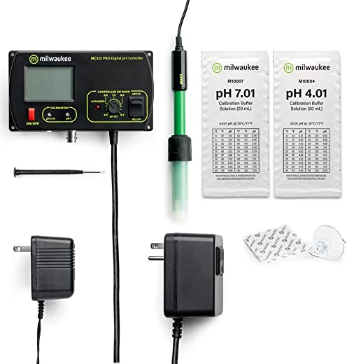 Milwaukee Instruments MC122US pH Controller with Hi/Low Range Alarm, 2 Point Manual Calibration, 0.0 to 14.0 pH Range