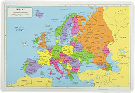 Painless Learning M. Ruskin Europe Map Placemat (EUR-1)