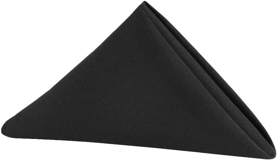 RCZ Décor Polyester Napkin – 20″ x 20″ | Square | Black | 1 Pc