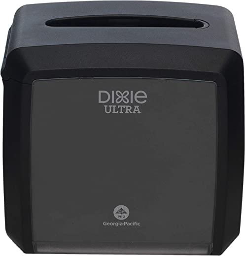 Dixie Ultra Tabletop Interfold Napkin Dispenser by GP PRO (Georgia-Pacific), Black, 54527A, Holds 275 Napkins, 7.600” W x 6.100” D x 7.200” H