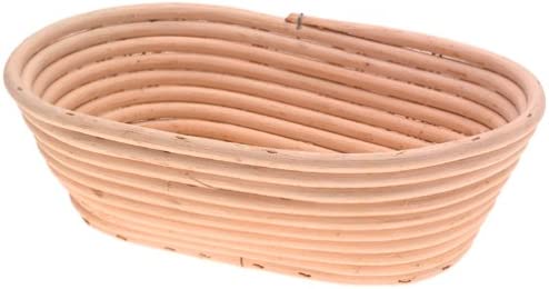 Frieling Proofing Basket, Brotform Bread Rising Banneton and Serving Basket, Oval, 11-Inch 10-Inch by 7-Inch