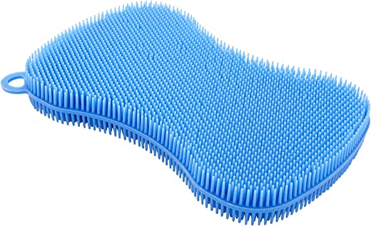 Kuhn Rikon Stay Clean Silicone Scrubber, 1, Blue