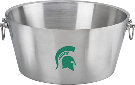 NCAA Michigan State Spartans Doublewall Insulated Stainless Steel Party Tub, 19-Inch