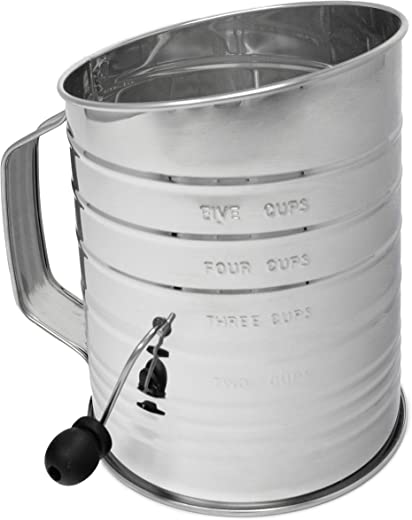 Norpro 5-Cup Stainless Steel Crank Flour Sifter