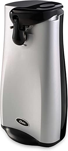 Oster Electric Can Opener with Knife Sharpener, Stainless Steel