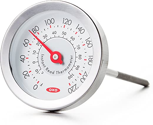 OXO Good Grips Chef’s Precision Meat Thermometer, Silver