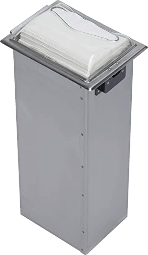 San Jamar H2005 Stainless Steel in-Counter Fullfold Control Napkin Dispenser, 750 Plus Capacity, 7″ Width x 19-5/8″ Height x 5-1/2″ Depth,…