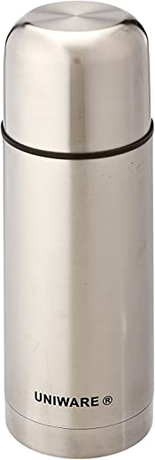Uniware 2403 Stainless Steel Flask Red/Blue/Silver with Box 350/500/1000 Ml (350ml, Silver)