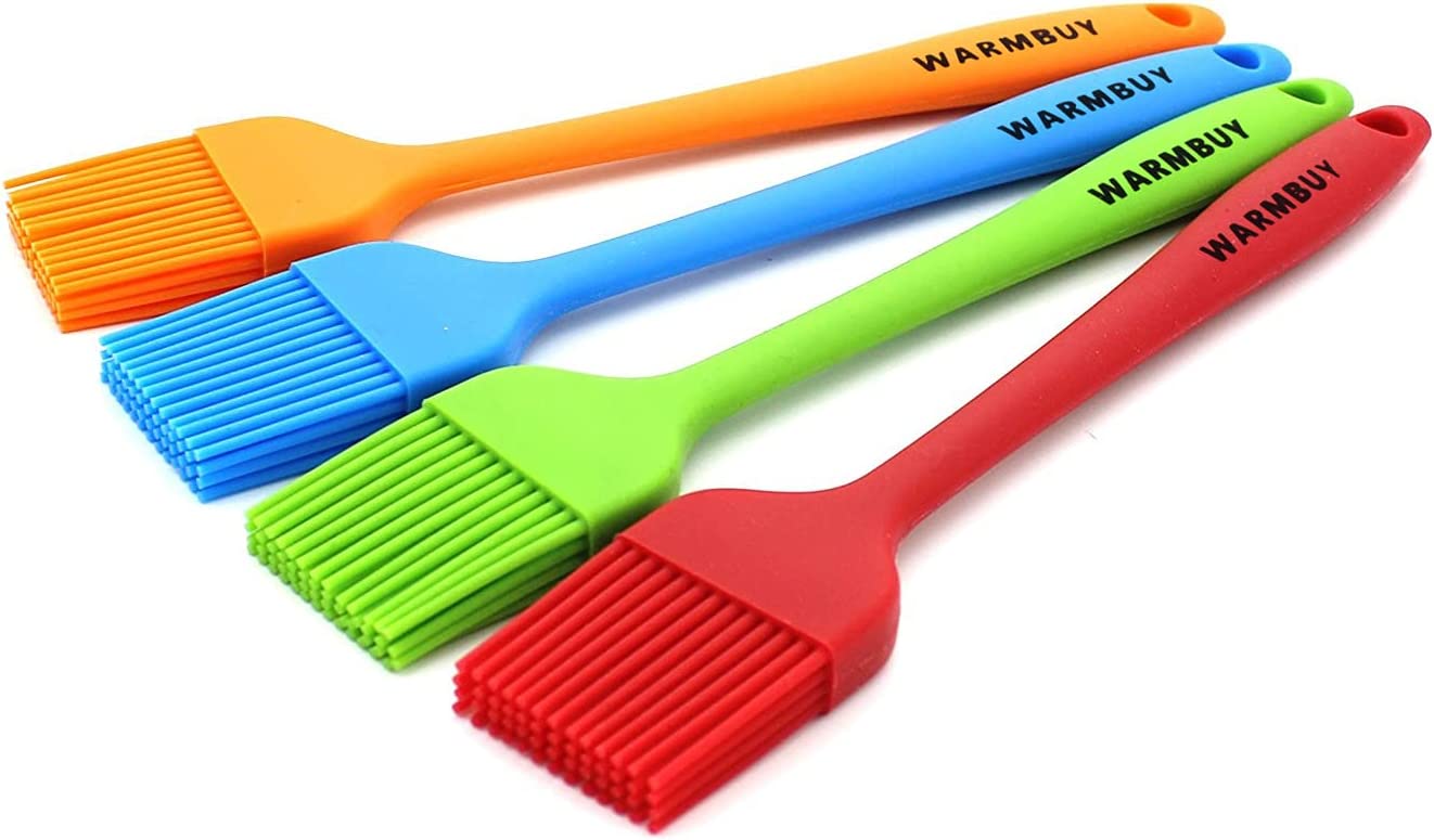WARMBUY Silicone Pastry Brushes Basting Brushes for Baking and Cooking, 4 Pack