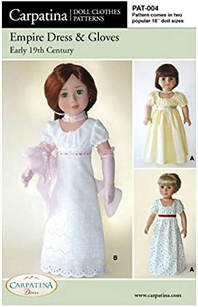 Pattern for Empire Dress Paper – fits 18″ American Girl Dolls Import To Shop ×Product customization General Description Gallery