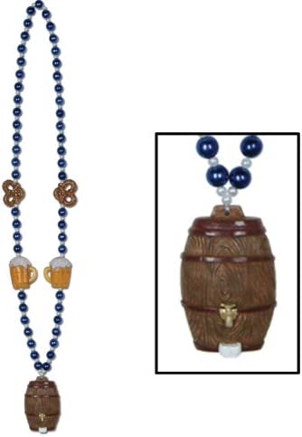 Beistle Oktoberfest Beads with Keg Medallion, 40-Inch