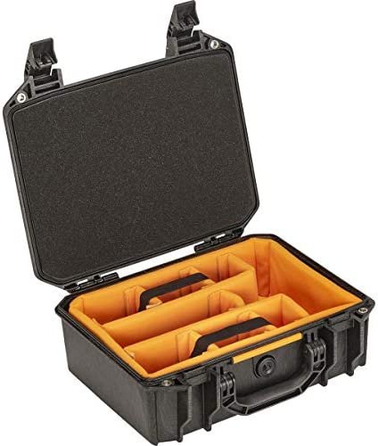 Vault by Pelican – V200 Multi-Purpose Hard Case with Padded Dividers for Camera, Drone, Equipment, Electronics, and Gear (Black)