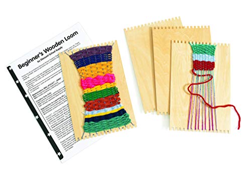 Colorations RLOOM Beginners Wooden Loom, Set of 12, for Kids, Arts & Crafts, Weaving, Craft Activity, Motor Skills, Critical Thinking, Basket, Jewelry, Crochet, Teaching, Educational