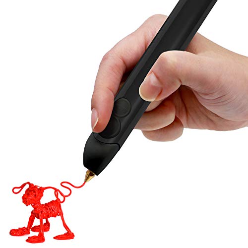 3Doodler Create+ 3D Printing Pen for Teens, Adults & Creators! – Black (2022 Model) – with Free Refill Filaments + Stencil Book + Getting Started Guide