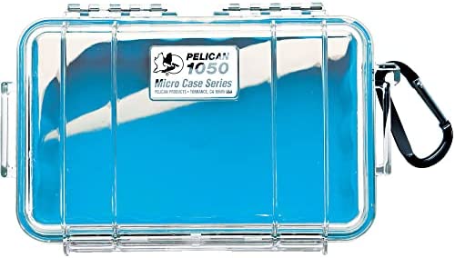 Pelican 1050 Micro Case – for iPhone, GoPro, Camera, and more (Blue/Clear)