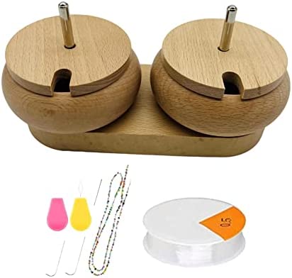 Almencla Bead Tray Dual Bowl Bead spiner spiner Beads Loader DIY Jewelry Making Necklace Jewelry Making Supplies Bead Loom Kit for Manual DIY