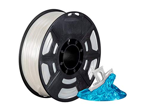 Monoprice 136288 Hi-Gloss 3D Printer Filament PLA 1.75mm – 1kg/Spool – Natural, Works with All PLA Compatible 3D Printers