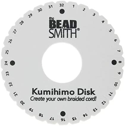 The Beadsmith Round Kumihimo Disk, 6 inch Diameter, 3/8″ Dense Foam, Jewelry Tools for Braiding, 1 disks