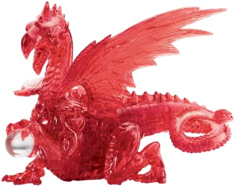 Dragon (Red) Deluxe Original 3D Crystal Puzzle from BePuzzled, 3D Crystal Puzzle and Brain Teaser for Puzzlers Ages 12 and Up