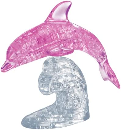 Dolphin (pink) Deluxe Crystal Puzzle from BePuzzled, 3D Crystal Puzzles and Brainteasers for Puzzlers Ages 12 and Up