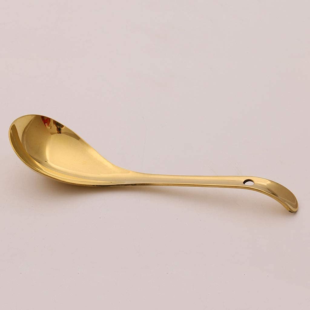 Pho spoon, Soup Ladle Copper Spoon Household Rice Spoon Stainless Steel Soup Ladle (Color  1 Pack) (Color : 1 Pack)