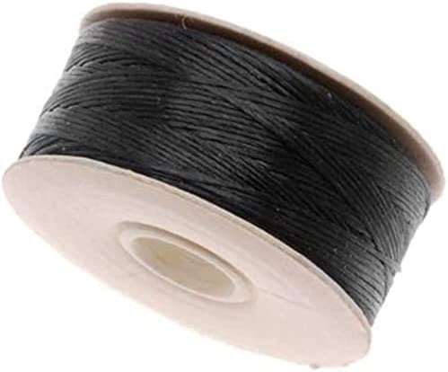 3 X 64-Yard NYMO Nylon Beading Thread Size D for Delica Beads, Black (Pack of 3 bobbins)