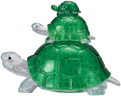 Bepuzzled 3D Crystal Puzzle – Turtles 37 Pcs,Green,31086