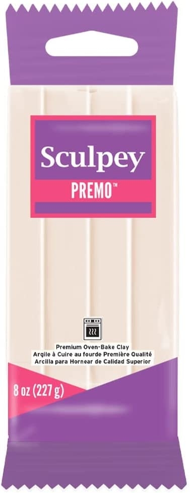 Sculpey Premo Polymer Oven-Bake Clay, Translucent, Non Toxic,8 oz. bar, Great for jewelry making, holiday, DIY, mixed media and