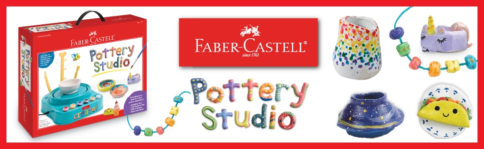 Pottery Studio, Faber-Castell, Kids Art Project, Pottery for Kids, Pottery Wheel for kids
