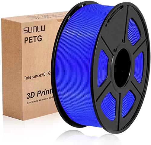 SUNLU PETG 3D Printer Filament, PETG Filament 1.75mm Dimensional Accuracy +/- 0.02 mm, 1 kg Spool, PETG Blue