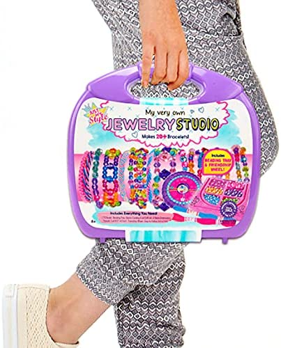 Just My Style My Very Own Jewelry Studio, DIY Personalized Bracelet Making Kit With 1700+ Beads, Bead Kit Great for On-The-Go, Travel Jewelry Kit, DIY Custom Accessories for Ages 6, 7, 8, 9