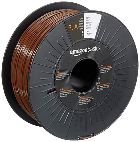 Amazon Basics PLA 3D Printer Filament, 1.75mm, Brown, 1 kg Spool