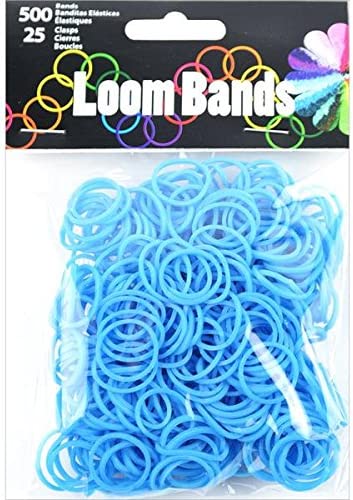 Touch of Nature Loom Bands Value Pack for Jewelry, Includes Band and Clasps, Turquoise