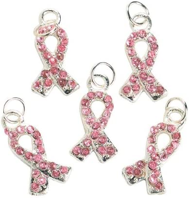 Pink Rhinestone Ribbon Charms – Crafts for Kids and Fun Home Activities