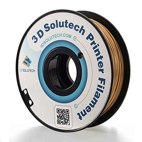 3D Solutech – PLA175RGLD Real Gold 3D Printer PLA Filament 1.75MM Filament, Dimensional Accuracy +/- 0.03 mm, 2.2 LBS (1.0KG)