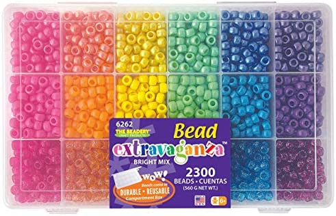 Beadery B6262 The Sparkles Pony Bead Box – approximately 2300 beads