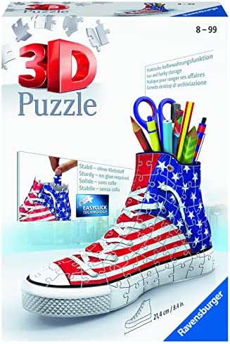 Ravensburger Sneaker American Style 112 Piece 3D Jigsaw Puzzle for Kids and Adults – Easy Click Technology Means Pieces Fit Together Perfectly