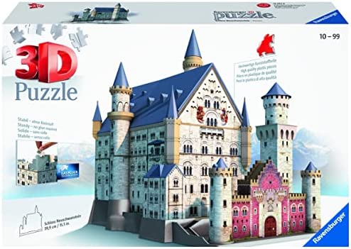 Ravensburger Neuschwanstein 216 Piece 3D Jigsaw Puzzle for Kids and Adults – Easy Click Technology Means Pieces Fit Together Perfectly