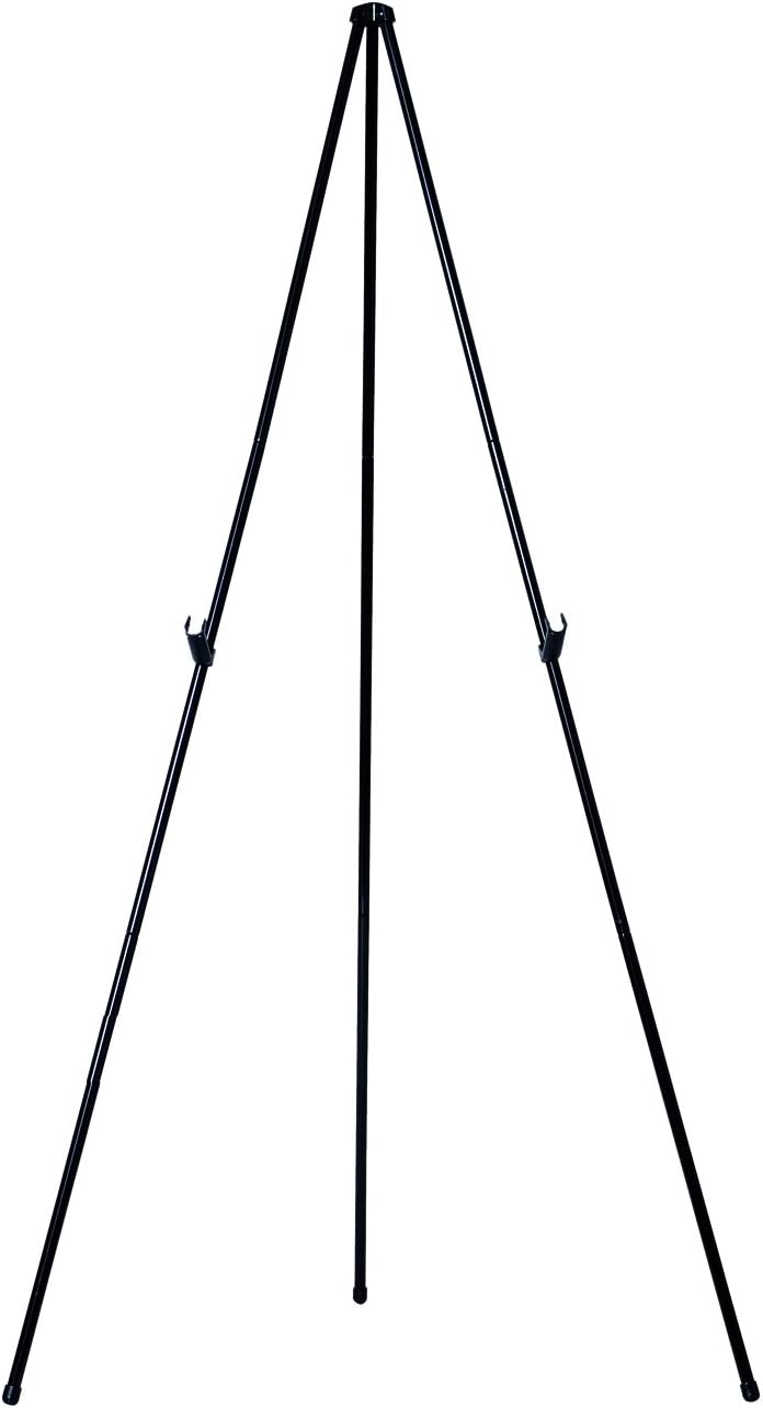 MasterVision Instant Display Easel Lightweight, Extends to 61.5″ Tall, Black Frame