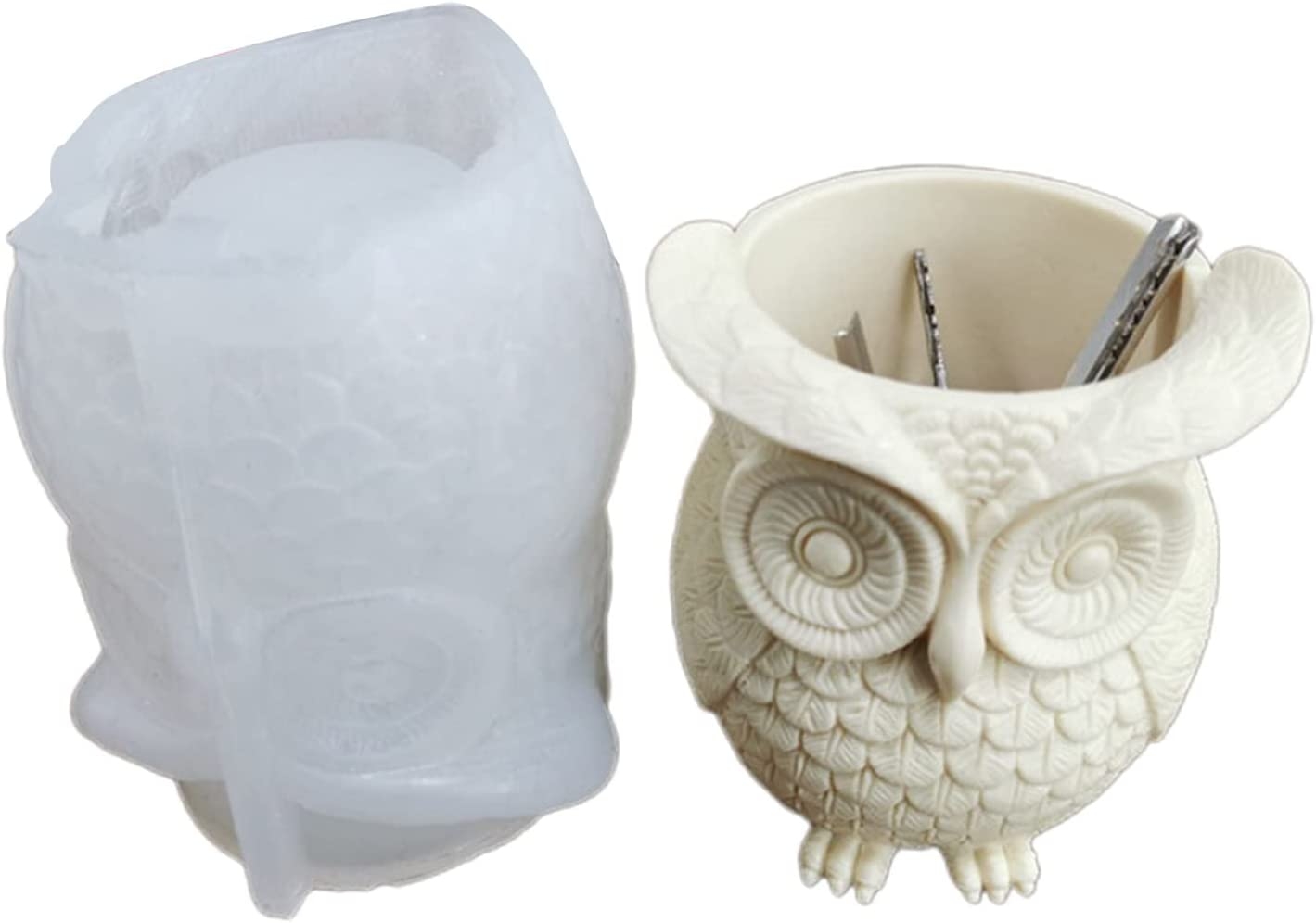 Silicone Planter Molds Owl Mold for Handmade Flower Pots Pen Holder Molds Resin Crafts Clay Molds DIY Hand Crafts Import To Shop