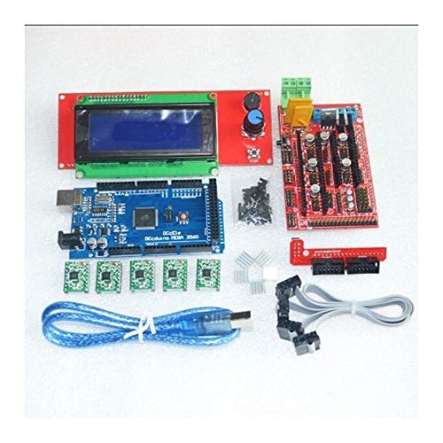 1pcs Mega 2560 R3 + 1pcs RAMPS 1.4 Controller + 5pcs A4988 Stepper Driver Module/RAMPS 1.4 2004 LCD Control for 3D Printer kit
