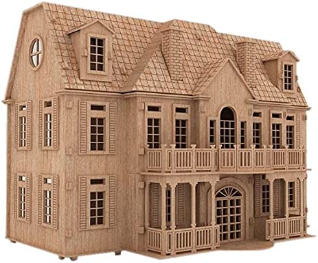 Bird’s Wood Shack Manorhouse Mansion – 3D Puzzle Doll House with Robust Quality & Sturdy Construction – Easy to Assemble Educational Doll House Puzzle