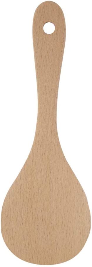 TXUKK First Grade Wooden Spoon Wooden Shovel Beech Wood Unpainted Cooking Spoon Shovel Nonstick Pot Shovel Kitchen Set (Size  Style 3)