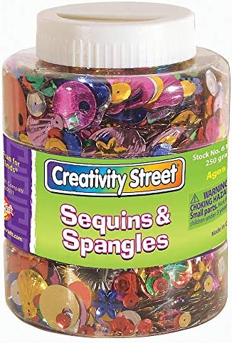 Creativity Street Sequins & Spangles Jar, Assorted Colors and Sizes, 230 Grams