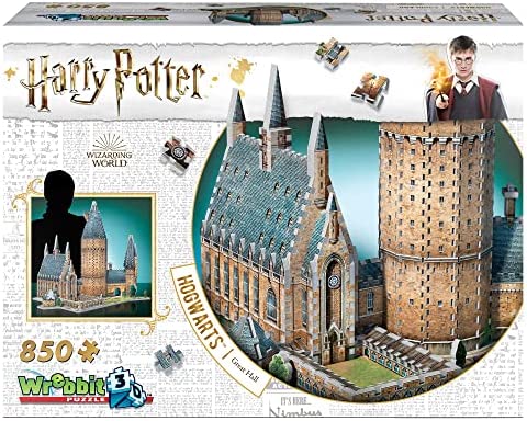 Wrebbit 3D – Harry Potter Hogwarts Great Hall 3D Jigsaw Puzzle – 850Piece