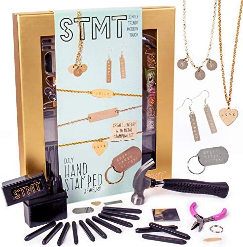STMT Hand Stamped Jewelry, DIY Personalized Stamp Jewelry, Great Teenage Birthday Gift, Unique Handmade Jewelry & Name Plates, Bead Kits for Kids, Teens & Adults Ages 14, 15, 16, 17
