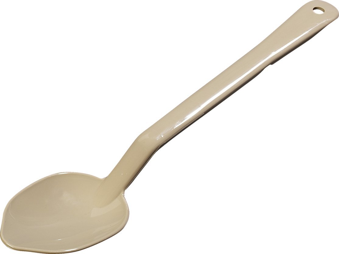 CFS 442006 Polycarbonate Solid Spoon, 1.50 fl oz Capacity, 13″ Length, Beige (Case of 12)