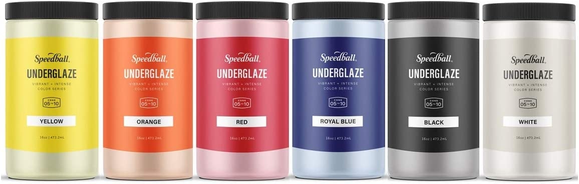 Speedball Underglaze 6-Color Underglaze Set, School Pack, 16 Ounce Jars Import To Shop ×Product customization General