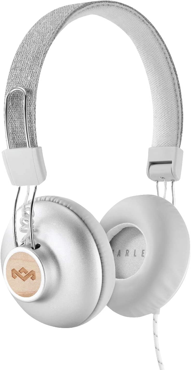 House of Marley Positive Vibration 2: Over-Ear Wired Headphones with Microphone, Plush Ear Cushions, and Sustainable Materials