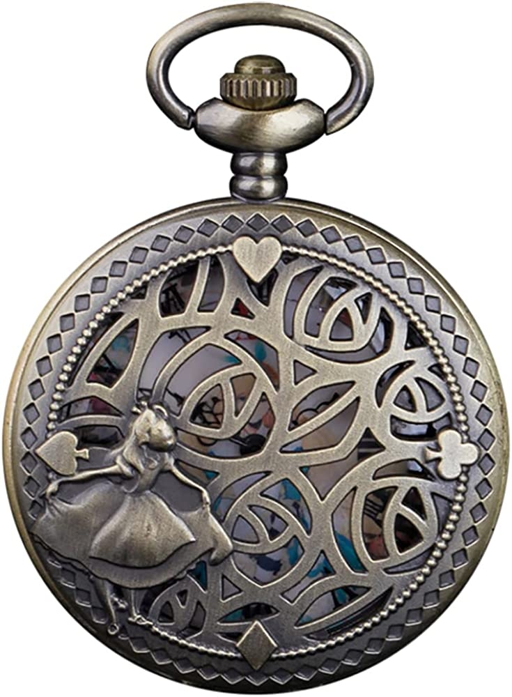 Nostalgia Movie Theme Design Alloy Quartz Pocket Watch with Necklace Chain Pendant & Gift Box Import To Shop ×Product